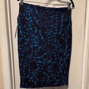 LuLaRoe Navy and Teal Pencil Skirt